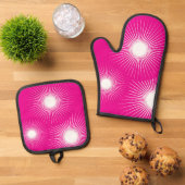 Oven Mitt und Pot Holder Ofenhandschuh & Topflappen-Set (Oben Unten)