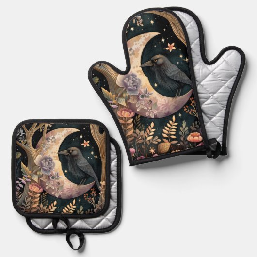 Oven Mitt und Pot Holder Ofenhandschuh & Topflappen-Set (Vorderseite/Rückseite)