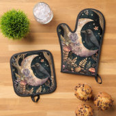 Oven Mitt und Pot Holder Ofenhandschuh & Topflappen-Set (Oben Unten)