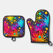 Oven Mitt und Pot Holder Ofenhandschuh & Topflappen-Set (Vorderseite)