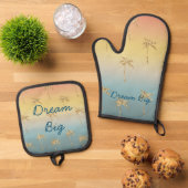Oven Mitt und Pot Holder Ofenhandschuh & Topflappen-Set (Oben Unten)