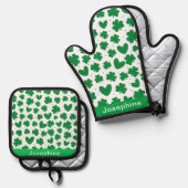 Oven Mitt und Pot Holder Ofenhandschuh & Topflappen-Set (Vorderseite/Rückseite)