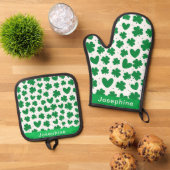 Oven Mitt und Pot Holder Ofenhandschuh & Topflappen-Set (Oben Unten)