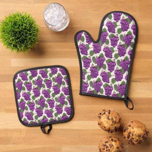 Oven Mitt und Pot Holder Ofenhandschuh & Topflappen-Set (Oben Unten)