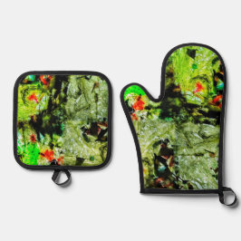 Oven Mitt und Pot Holder Ofenhandschuh & Topflappen-Set