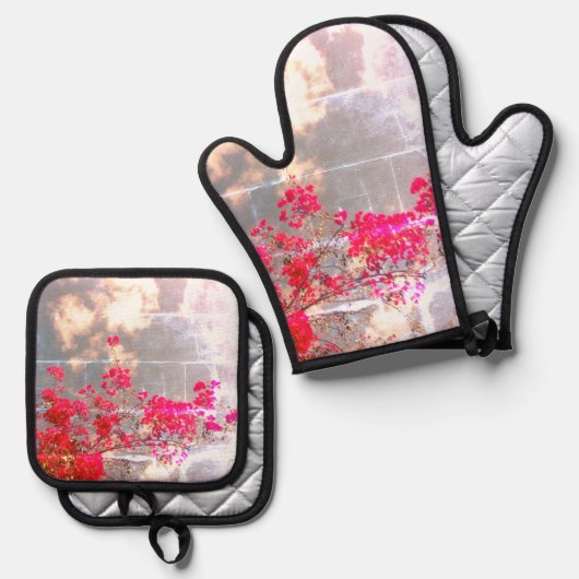 Oven Mitt und Pot Holder Ofenhandschuh & Topflappen-Set (Vorderseite/Rückseite)