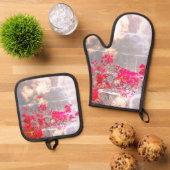 Oven Mitt und Pot Holder Ofenhandschuh & Topflappen-Set (Oben Unten)