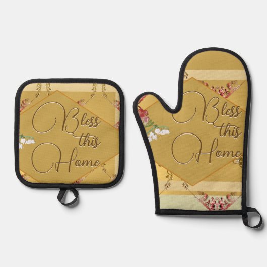 Oven Mitt und Pot Holder Ofenhandschuh & Topflappen-Set (Vorderseite)