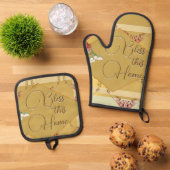Oven Mitt und Pot Holder Ofenhandschuh & Topflappen-Set (Oben Unten)