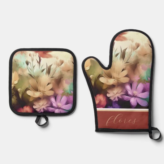 Oven Mitt und Pot Holder Ofenhandschuh & Topflappen-Set (Vorderseite)