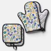 Oven Mitt und Pot Holder Ofenhandschuh & Topflappen-Set (Vorderseite/Rückseite)