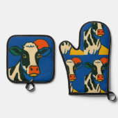 Oven Mitt und Pot Holder Ofenhandschuh & Topflappen-Set (Vorderseite)