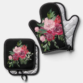 Oven Mitt und Pot Holder Ofenhandschuh & Topflappen-Set (Vorderseite/Rückseite)
