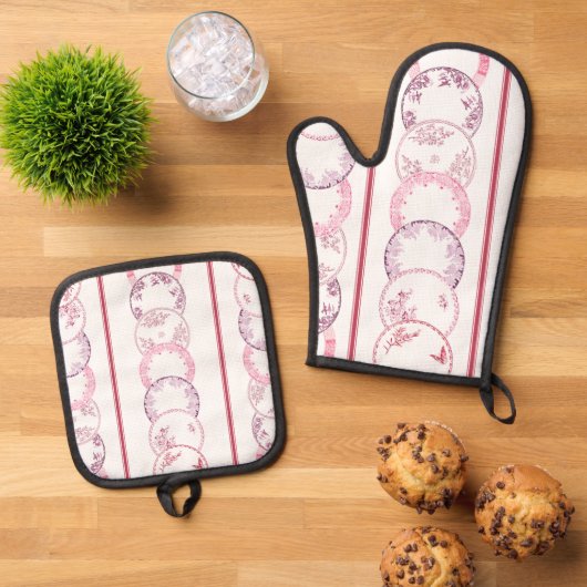 Oven Mitt und Pot Holder Ofenhandschuh & Topflappen-Set (Oben Unten)