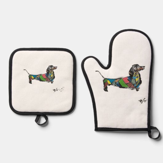 Oven Mitt und Pot Holder Ofenhandschuh & Topflappen-Set (Vorderseite)