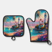 Oven Mitt und Pot Holder Ofenhandschuh & Topflappen-Set (Vorderseite)