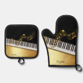 Oven Mitt und Pot Holder Ofenhandschuh & Topflappen-Set (Vorderseite)