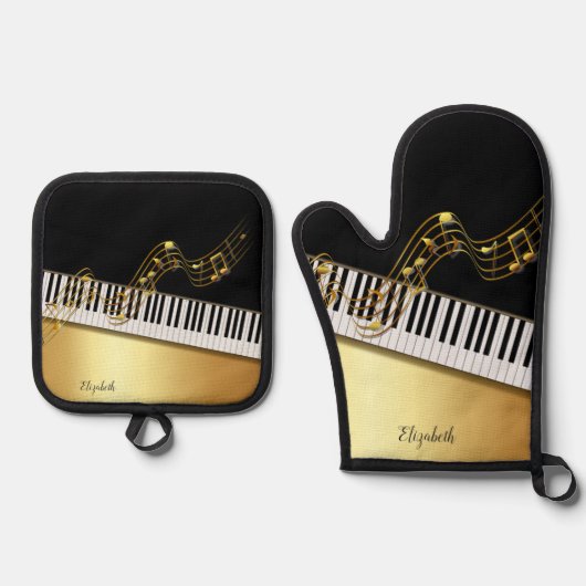 Oven Mitt und Pot Holder Ofenhandschuh & Topflappen-Set (Vorderseite)