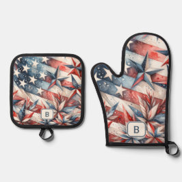 Oven Mitt und Pot Holder Ofenhandschuh & Topflappen-Set