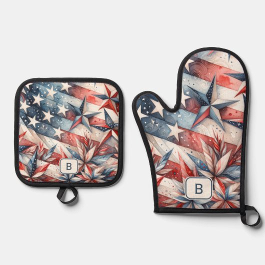 Oven Mitt und Pot Holder Ofenhandschuh & Topflappen-Set (Vorderseite)