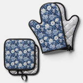 Oven Mitt und Pot Holder Ofenhandschuh & Topflappen-Set (Vorderseite/Rückseite)