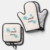 Oven Mitt und Pot Holder Ofenhandschuh & Topflappen-Set (Vorderseite/Rückseite)
