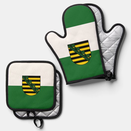 Oven Mitt und Pot Holder Ofenhandschuh & Topflappen-Set (Vorderseite/Rückseite)