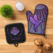 Oven Mitt und Pot Holder Ofenhandschuh & Topflappen-Set (Oben Unten)