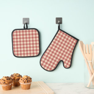 Oven Mitt und Pot Holder Ofenhandschuh & Topflappen-Set