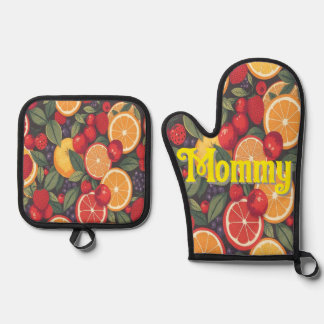 Oven Mitt und Pot Holder Ofenhandschuh & Topflappen-Set