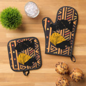 Oven Mitt und Pot Holder Ofenhandschuh & Topflappen-Set (Oben Unten)
