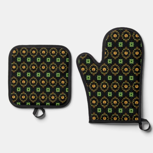 Oven Mitt und Pot Holder Ofenhandschuh & Topflappen-Set (Vorderseite)