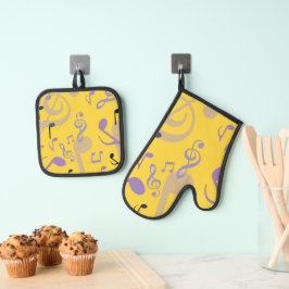 Oven Mitt und Pot Holder Ofenhandschuh & Topflappen-Set