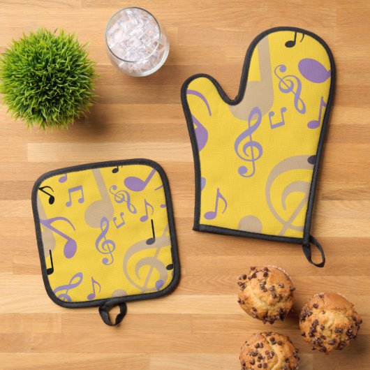 Oven Mitt und Pot Holder Ofenhandschuh & Topflappen-Set (Oben Unten)