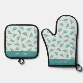 Oven Mitt und Pot Holder Ofenhandschuh & Topflappen-Set (Vorderseite)