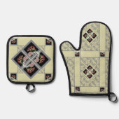 Oven Mitt und Pot Holder Ofenhandschuh & Topflappen-Set (Vorderseite)