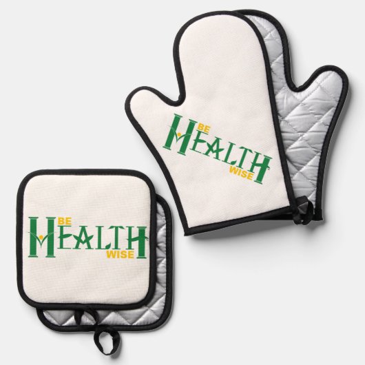 Oven Mitt und Pot Holder Ofenhandschuh & Topflappen-Set (Vorderseite/Rückseite)