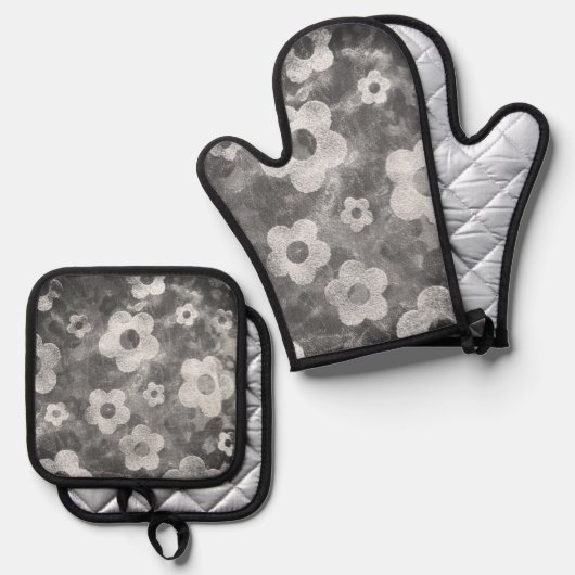 Oven Mitt und Pot Holder Ofenhandschuh & Topflappen-Set (Vorderseite/Rückseite)