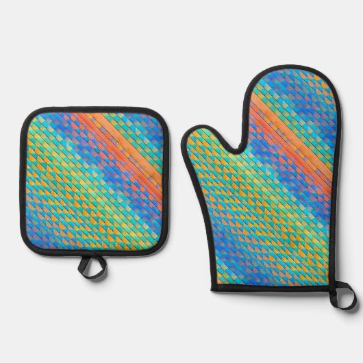 Oven Mitt und Pot Holder Ofenhandschuh & Topflappen-Set (Vorderseite)
