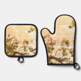 Oven Mitt und Pot Holder Ofenhandschuh & Topflappen-Set