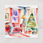 Oven Mitt und Pot Holder Quadratische Visitenkarte (Rückseite)