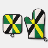 Oven Mitt und Pot Holders mit der Flagge Monterey Ofenhandschuh & Topflappen-Set (Vorderseite)
