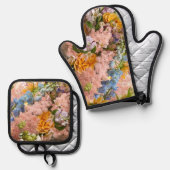 Oven Mitt und Pot Holders Oven Mitt & Pot Holder S Ofenhandschuh & Topflappen-Set (Vorderseite/Rückseite)