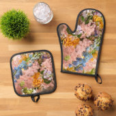 Oven Mitt und Pot Holders Oven Mitt & Pot Holder S Ofenhandschuh & Topflappen-Set (Oben Unten)