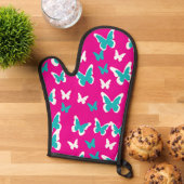 Oven Mitt und Pot Holders Schmetterlinge Ofenhandschuh (Oben unten)