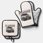 Oven-Mitt und Pothalter Ofenhandschuh & Topflappen-Set (Vorderseite/Rückseite)