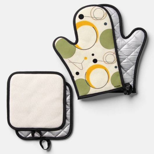 Oven Mitts & Pot Holders Set (Vorderseite/Rückseite)