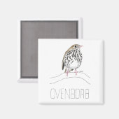 Ovenborb (Ovenbird) Magnet (Vorderseite/Rückseite)