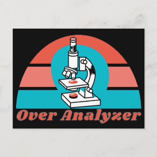 Over Analyzer - Microscopic Labrador Tech Postkarte (Vorderseite)
