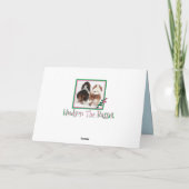 "Over Hill" Basset Hound auf der Geburtskarte Dankeskarte (Rückseite)